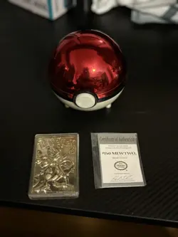 Pokemon #150 MEWTWO 23k Gold Plated Trading Card 1999 Burger King W CERT of AUTH - Image 1