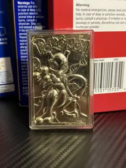 Pokemon #150 MEWTWO 23k Gold Plated Trading Card 1999 Burger King W CERT of AUTH - Image 3