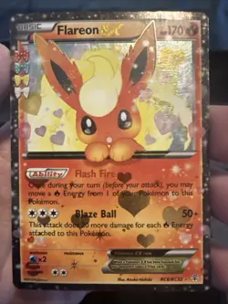 Pokemon TCG Flareon EX Holo Rare Card Generations Radiant Collectible RC6/RC32 - Image 1