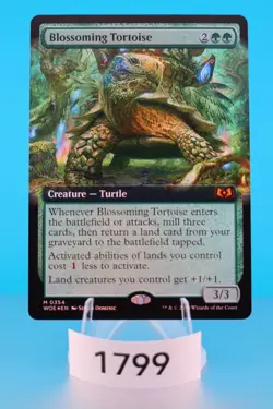 MTG Blossoming Tortoise (Extended Art) Wilds of Eldraine Foil #354 - Image 1