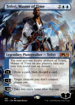 Core Set 2021 #281 Teferi, Master of Time (Borderless) - Image 1