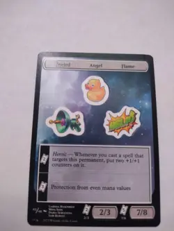 MTG Unfinity Sticker Sheet - Weird / Angel / Flame #042 - Image 1