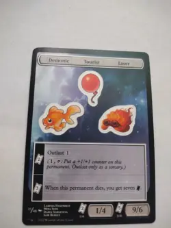 MTG Unfinity Sticker Sheet - Demonic / Tourist / Laser #021 - Image 1