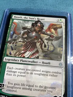 Huatli, the Sun's Heart War of the Spark Regular Planeswalker LP 230 MTG - Image 4