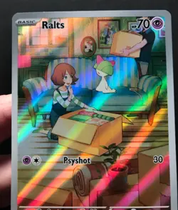 Ralts 211/198 Scarlet & Violet Base ILLUSTRATION RARE HOLO Pokemon Card NM - Image 3