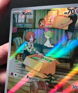 Ralts 211/198 Scarlet & Violet Base ILLUSTRATION RARE HOLO Pokemon Card NM - Image 5