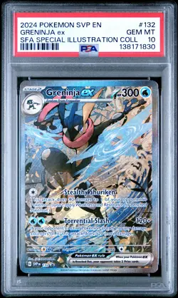 2024 POKEMON SVP EN-SV BLACK STAR PROMO #132 GRENINJA EX PSA 10 - Image 1