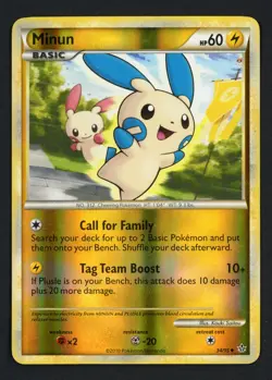 Minun 34/95 Reverse Unleashed Uncommon Pokemon TCG - Image 1