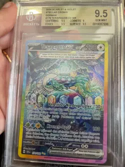 Pokemon Karte Terapagos EX 170/142 Deutsch Boosterfrisch Near Mint Stellarkrone - Image 1