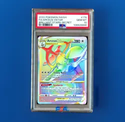 2022 Pokemon SWSH Brilliant Stars Secret #176 Full Art / Arceus VSTAR - PSA 10* - Image 1