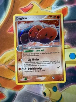 Dugtrio 5/100 Crystal Guardians Holo Pokemon Komiya - Image 1