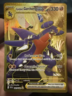 Pokemon TCG Destined Rivals Cynthia's Garchomp EX 241/182 Secret Rare - Image 1