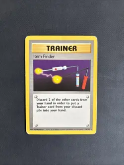 Pokemon TCG Item Finder 74/102 Base Set Regular Rare Non Holo 1999 Vintage - PLD - Image 1