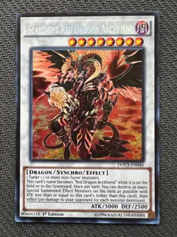 Yugioh Scarlight Red Dragon Archfiend 1st Edition Secret Rare DOCS-EN046 VLP/NM - Image 1