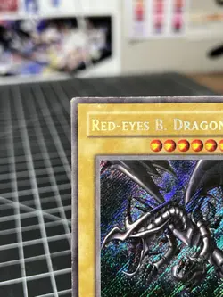 1996 TCG Limited Edition RED-EYES B. DRAGON HOLO RARE #BPT-005 - Image 3