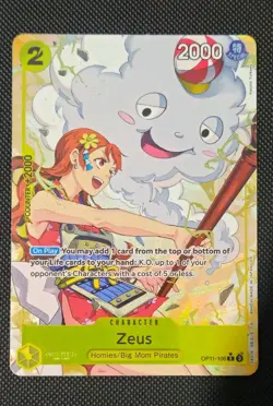 OP11-106 Zeus Alt Art One Piece TCG CCG OP11 A Fist of Divine Speed - Image 1