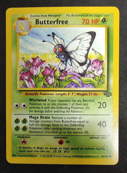 Butterfree 33/64 | Base Set Jungle | Non Holo Pokemon Card MP - Image 1