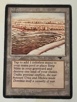 Magic the Gathering MTG Antiquities Strip Mine (EVEN HORIZON) MP (Beta Bob) - Image 1