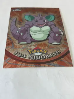 Nidoking Topps Chrome Pokemon Holo Rare 34 Nintendo TV 2000 PACK FRESH MINT LOOK - Image 4