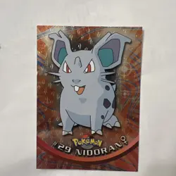 1999 Pokemon TV Animation Series #29 Nidoran HOLO Blue Logo - Image 1