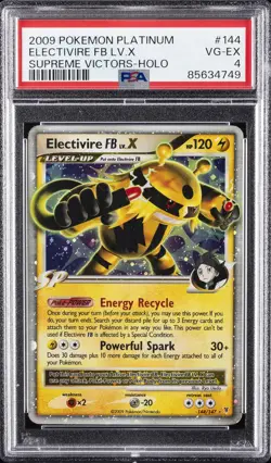 2009 POKEMON PLATINUM SUPREME VICTORS #144 ELECTIVIRE FB LV.X-HOLO PSA 4 - Image 1