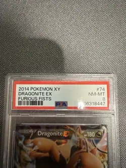 Pokemon PSA 8 Dragonite EX 74/111 XY-Furious Fists Holo - Image 3