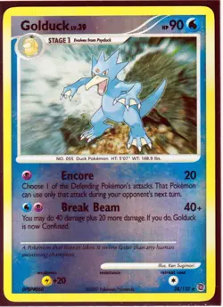 2007 POKEMON GOLDUCK 28/132 D&P SECRET WONDERS - RARE REVERSE HOLO (G) - Image 1
