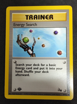 Energy Search 1st Edition Fossil 59/62 WOTC Vintage Pokemon - Image 1