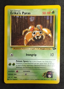 Erika’s Paras 71/132 - Gym Challenge Common - Pokemon TCG - NM condition - Image 1
