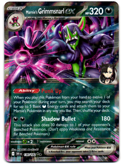 Pokemon - Marnie's Grimmsnarl ex 136/182 - Destined Rivals - Double Rare - NM/M - Image 1