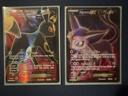 Pokemon TCG Umbreon EX 119/124 & Espeon EX 117/122 Full Art XY era - Image 1