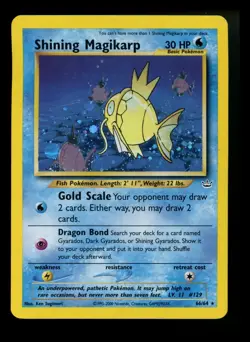 Shining Magikarp 66/64 Neo Revelation 2000 Holo Rare WOTC Pokemon Card TCG - Image 1