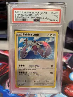 2017 Pokemon SM Black Star Promo #SM82 Shining Lugia Holo Card PSA 9 🔥 - Image 1