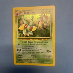 Pokemon TCG Bellossom Neo Genesis Holo Unlimited Rare Card 3/111 NP NM or higher - Image 1