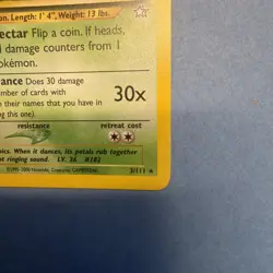Pokemon TCG Bellossom Neo Genesis Holo Unlimited Rare Card 3/111 NP NM or higher - Image 4