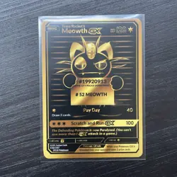 Pokemon Custom Card. Meowth GX Mugshot Anima Doujin ACG Full Art Custom Card - Image 1