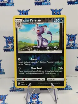 Pokemon Alolan Persian Sun & Moon 79/149 Reverse Holo NM - Image 1