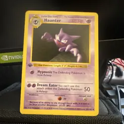Pokemon Haunter Base Set Shadowless 1st Edition 29/102 Uncommon 60 HP Card - Image 1