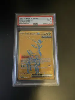 2025 POKEMON PRE EN-PRISMATIC EVOLUTIONS HYPER RARE #176 IRON LEAVES EX PSA 9 - Image 1