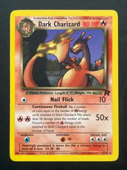 Pokemon Dark Charizard Non Holo Rare Team Rocket 2000 21/82 - Image 1