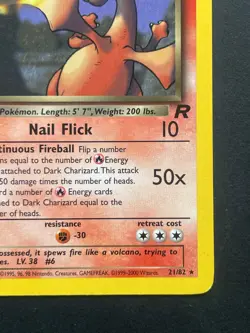Pokemon Dark Charizard Non Holo Rare Team Rocket 2000 21/82 - Image 4