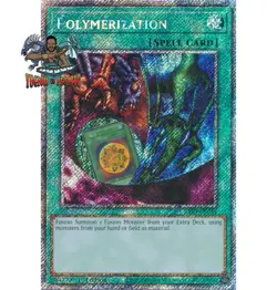 Yugioh! 1x Polymerization Alt Art RA03-EN051 Platinum Secret Rare 1st Ed NM - Image 1