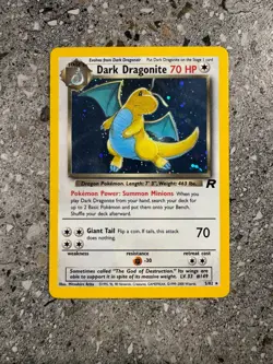 Pokemon TCG Cards Dark Dragonite 5/82 Team Rocket Holo Rare - Image 1