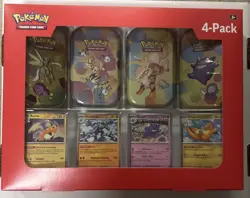 Pokemon 4 Mini Tins + 4 Promo Cards Bundle - 151 SAMS CLUB Exclusive IN HAND - Image 1