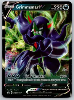 Grimmsnarl V 114/189 SWSH03: Darkness Ablaze NM Pokemon Card TCG - Image 1