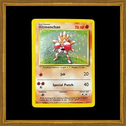 Hitmonchan Base Set Holo Shadowless Rare 7/102 LP Vintage Pokemon TCG Card - Image 1