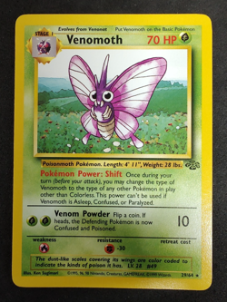 Venomoth Pokemon Card Non-Holo 29/64 Jungle Set Rare Vintage 1999 Original NM - Image 1