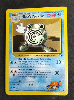 Pokemon TCG Misty's Poliwhirl Gym Heroes Card 53/132 Unlimited Uncommon - Image 1