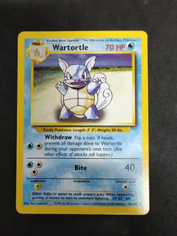 Pokemon TCG Wartortle Base Set Card 42/102 - Image 1