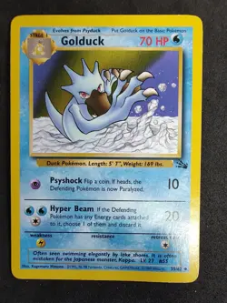 Pokemon TCG Golduck Fossil Card 35/62 lp - Image 1